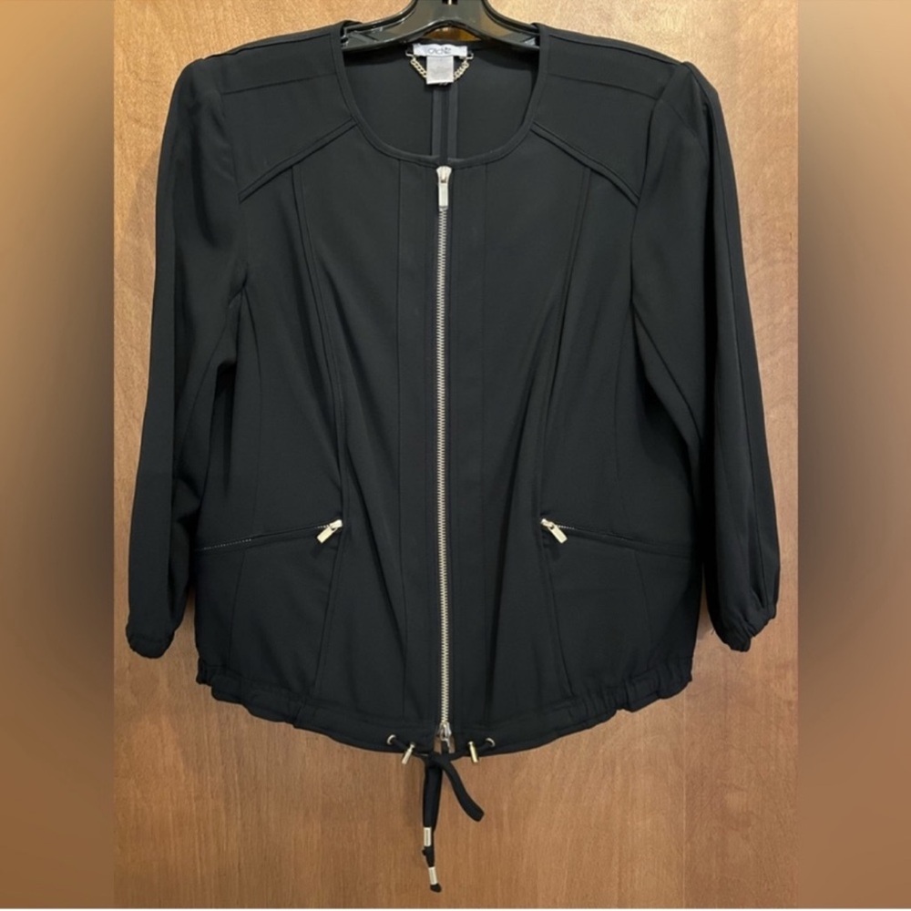 Cache Black Utility Jacket With Drawstring Waist … - image 1